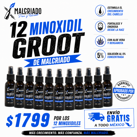 12 MINOXIDIL 5% GROOT DE MALCRIADO