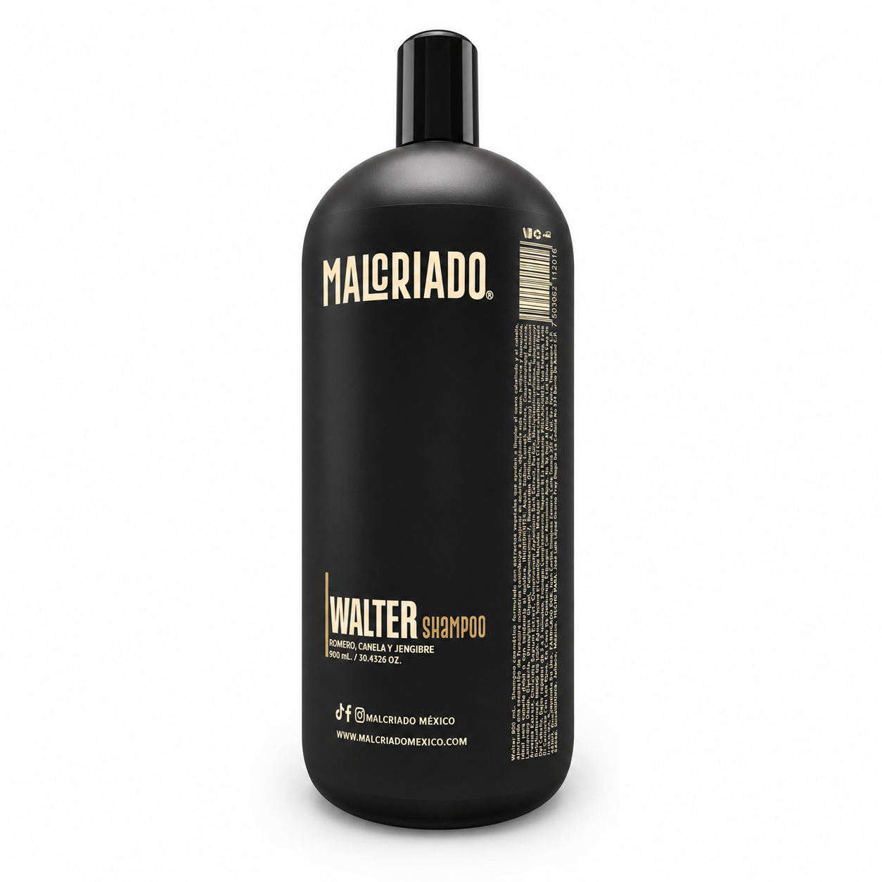 Walter Shampoo con Romero, Canela y Cola de Caballo 900 mL | Cabello Débil, Frágil y Sin Brillo | Malcriado México (Copia)