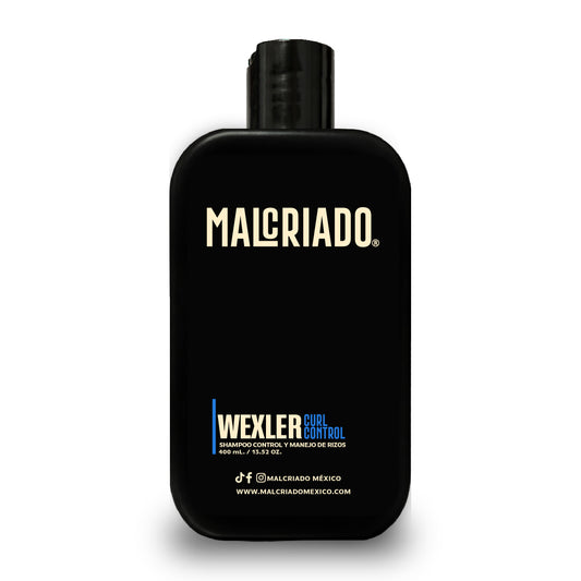 Wexler Shampoo para Cabello Rizado 400 mL | Control de Frizz, Hidratación y Manejo de Rizos | Malcriado México