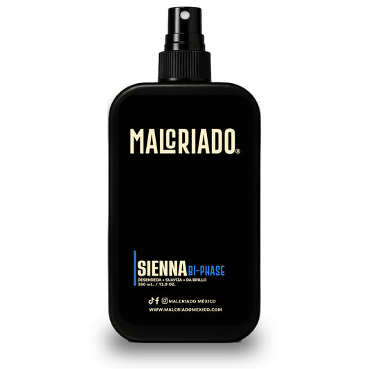 Sienna Bi Phase Desenredante Capilar 380 mL | Hidratación, Brillo y Control de Frizz | Malcriado México