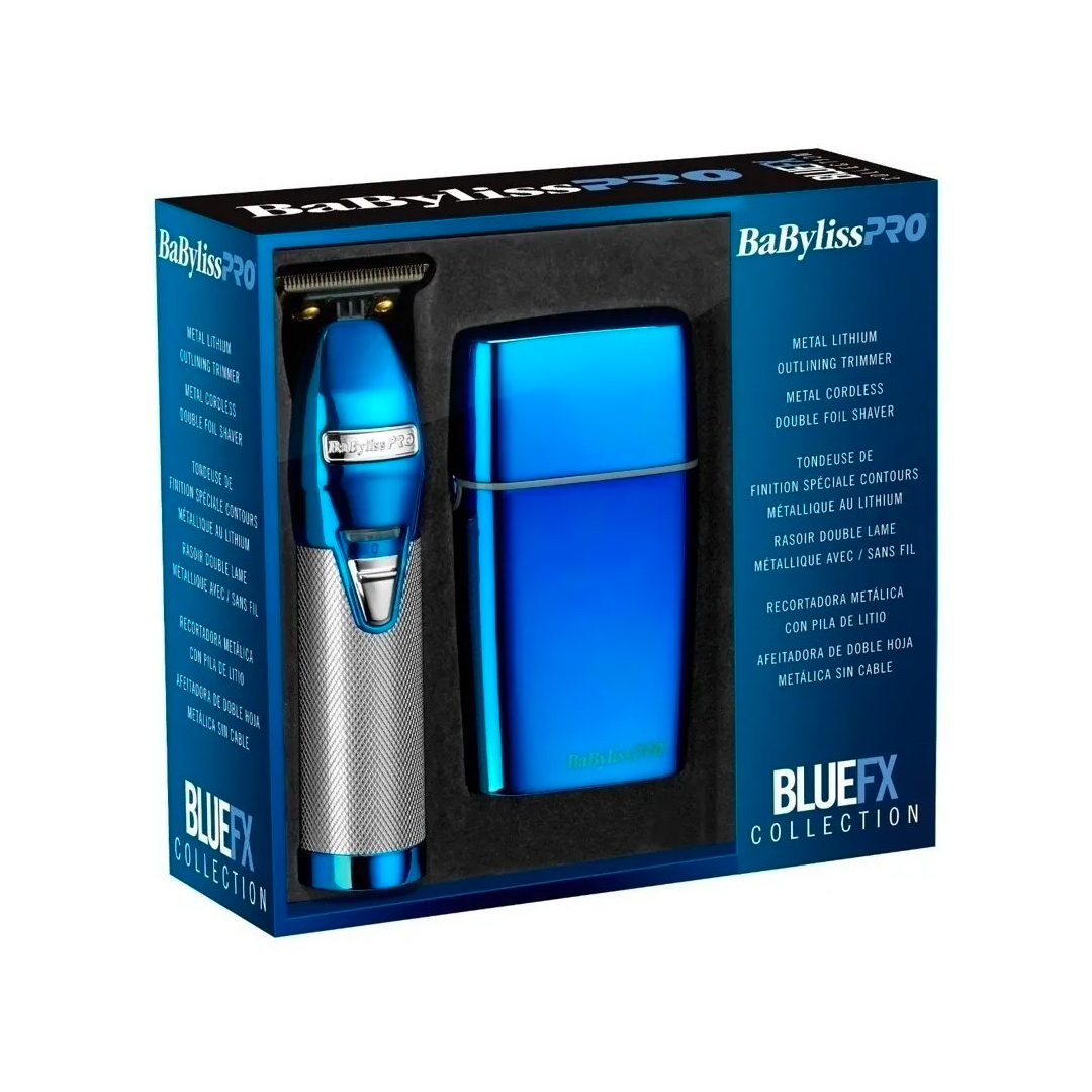 Combo blue Babyliss trimmer + shaver